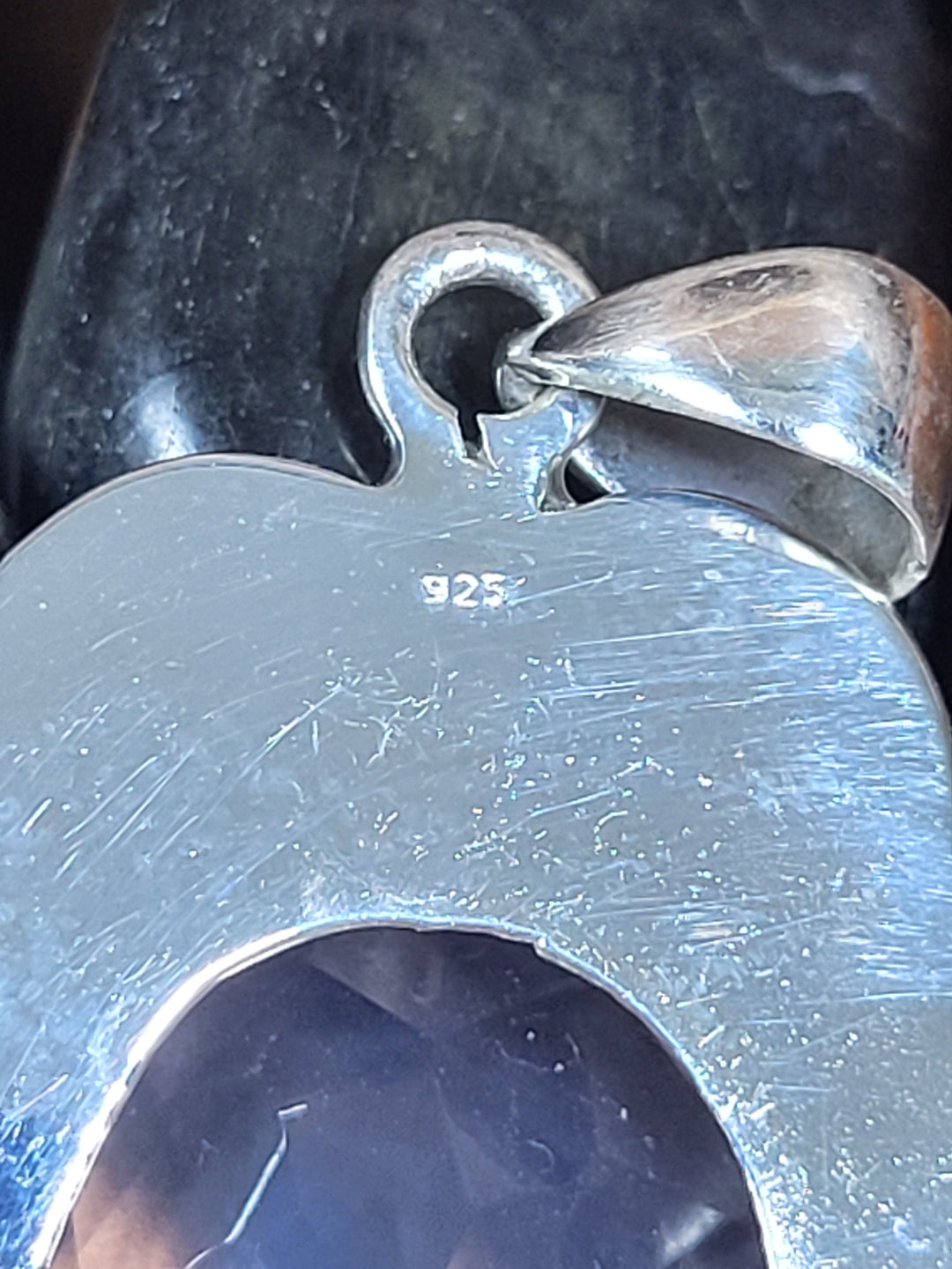 Natural Lavender Quartz 925 Sterling Silver Rose Cut Pendant - 1 3/4"