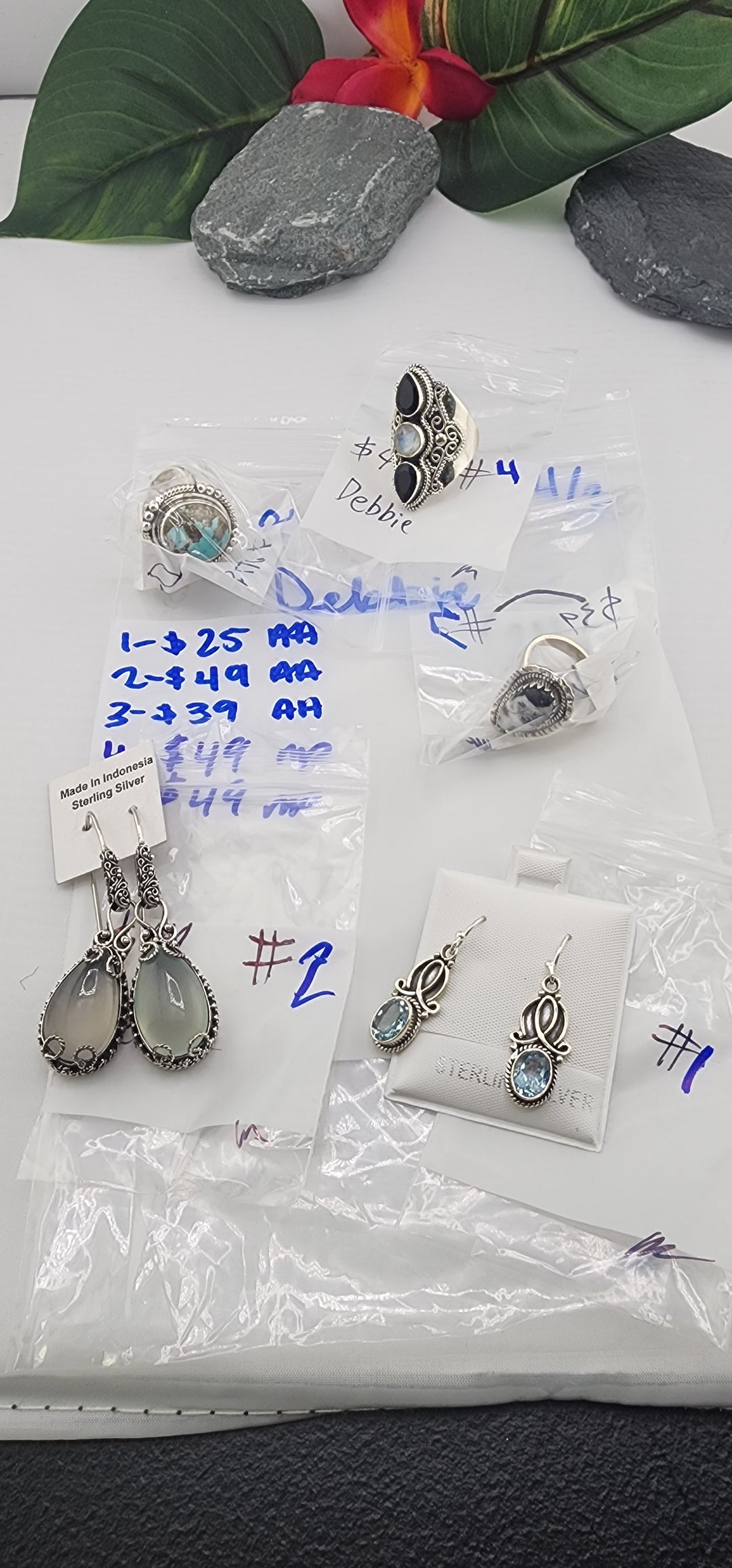 RESERVED FOR: Debbie- 4/2/2025 Tiktok Live Show - 5 Sterling Silver Items