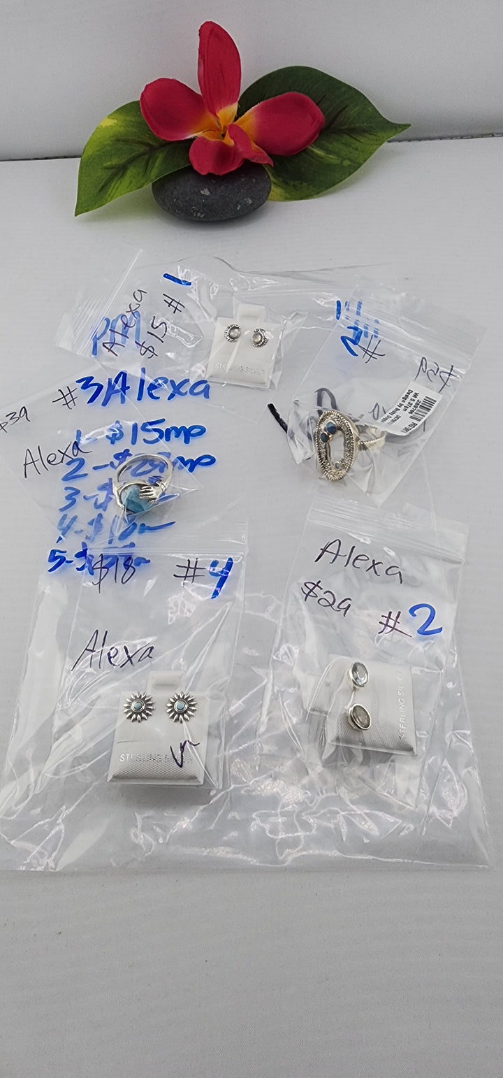 PM SHOW 48HR - RESERVED FOR: Alexa - 11/11/2025 tiktok Live Show - 5 Sterling Silver Items