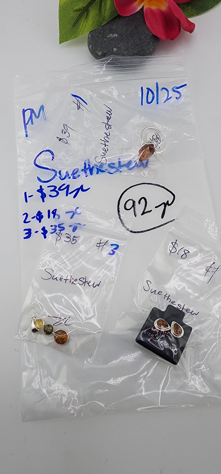 PM SHOW 48HR - RESERVED FOR: Suethestew - 10/25/2025 FL tiktok Live Show - 3 Sterling Silver Items