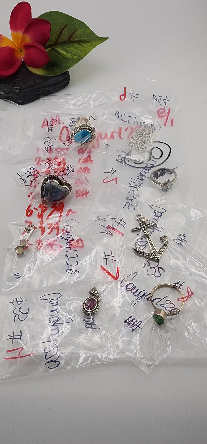 AM SHOW 48HR - RESERVED FOR: Cowgurl220  - 8/1/2025 FL tiktok Live Show - 8 Sterling Silver Items
