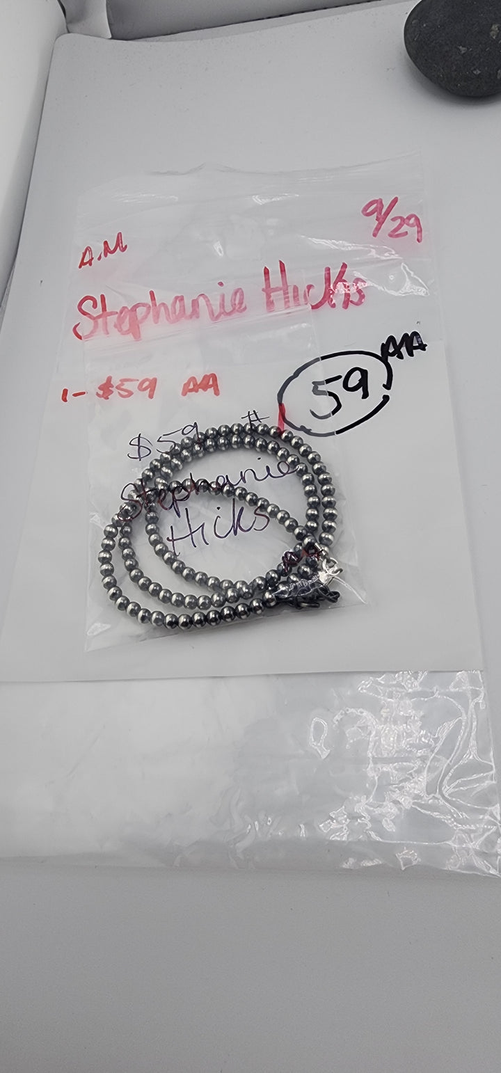 AM SHOW 48HR RESERVED FOR: Stephanie Hicks - 9/29/2025 FL tiktok Live Show -  1 Sterling Silver Items