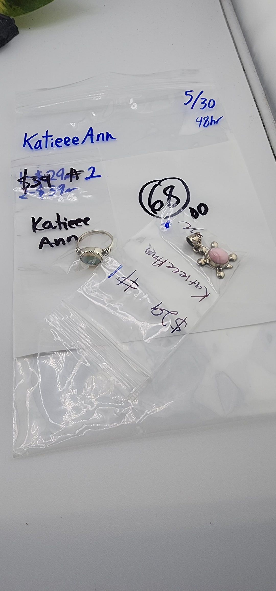 RESERVED FOR: KatieeeAnn - 5/30/2025 tiktok Live Show - 2 Sterling Silver Items