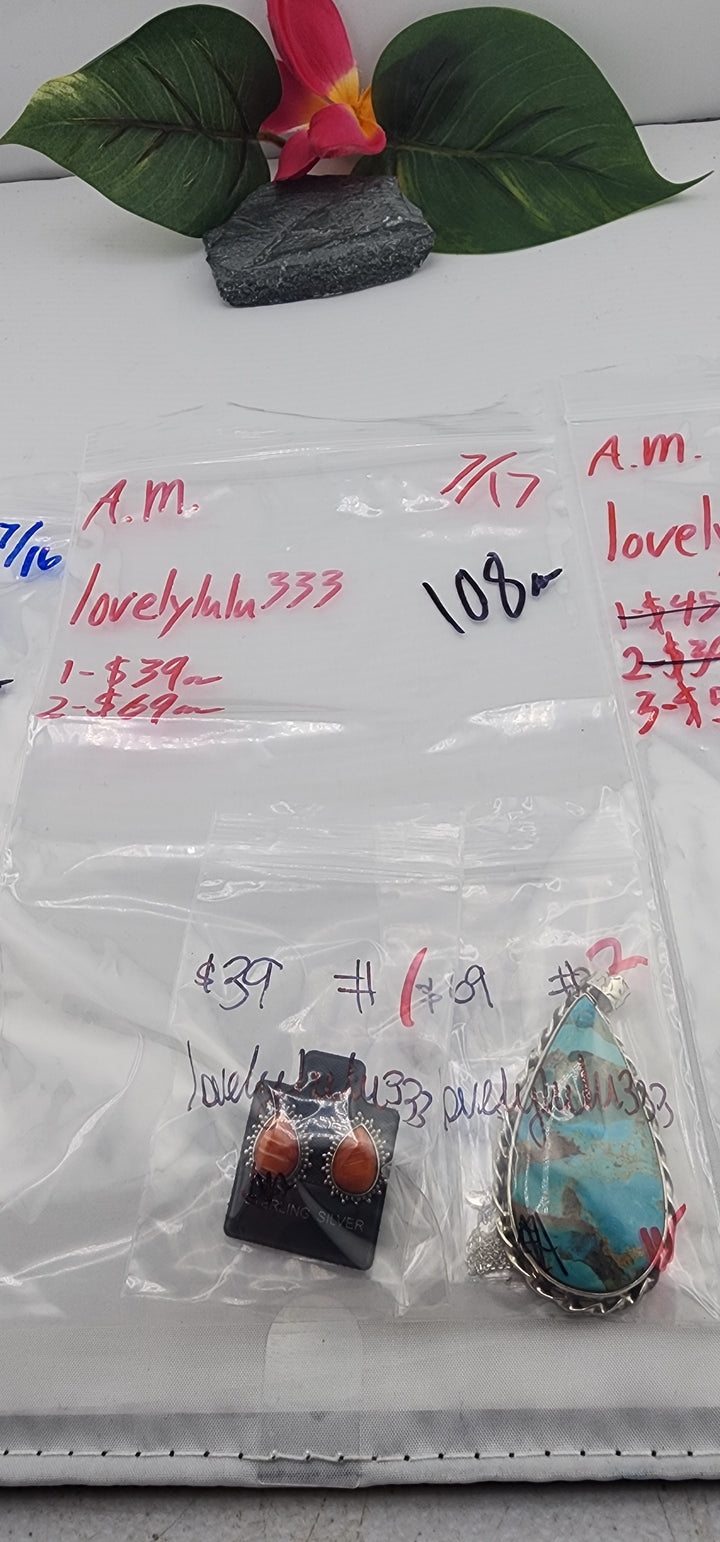 AM SHOW 48HR - RESERVED FOR: lovelylulu333  - 7/17/2025 FL tiktok Live Show -  2 Sterling Silver Items