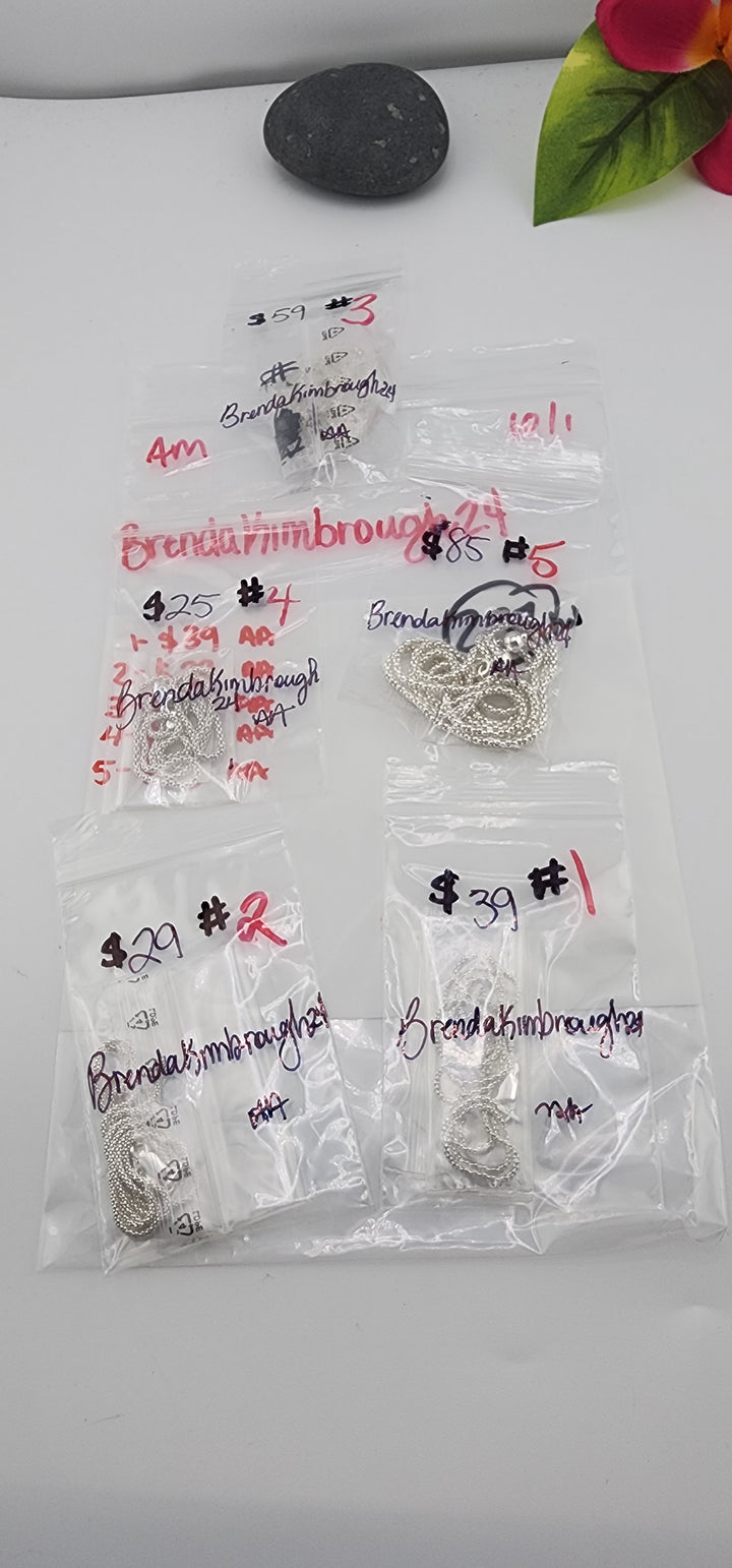 AM SHOW 48HR RESERVED FOR:  BrendaKimbrough24- 10/1/2025 FL tiktok Live Show -5 Sterling Silver Items