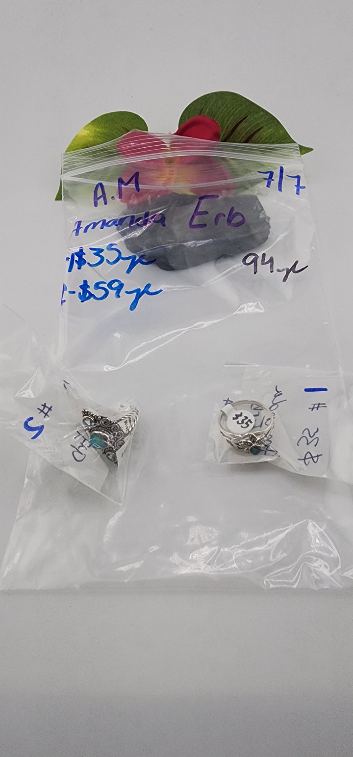 RESERVED FOR: Amanda Erb - 7/7/2025 tiktok A.M Live Show - 2 Sterling Silver Items