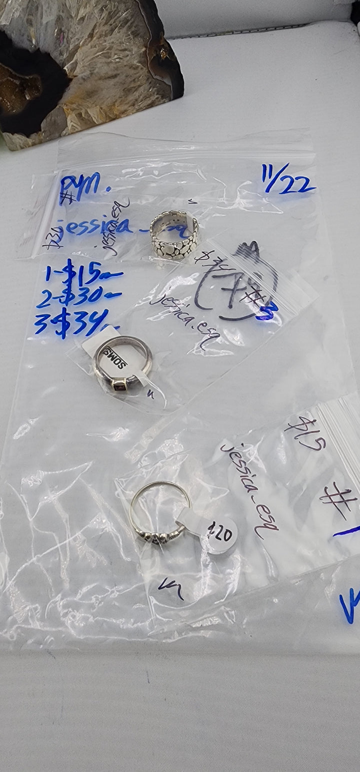 PM SHOW 48HR - RESERVED FOR: jessica_esq - 11/22/2025 tiktok Live Show - 3 Sterling Silver Items