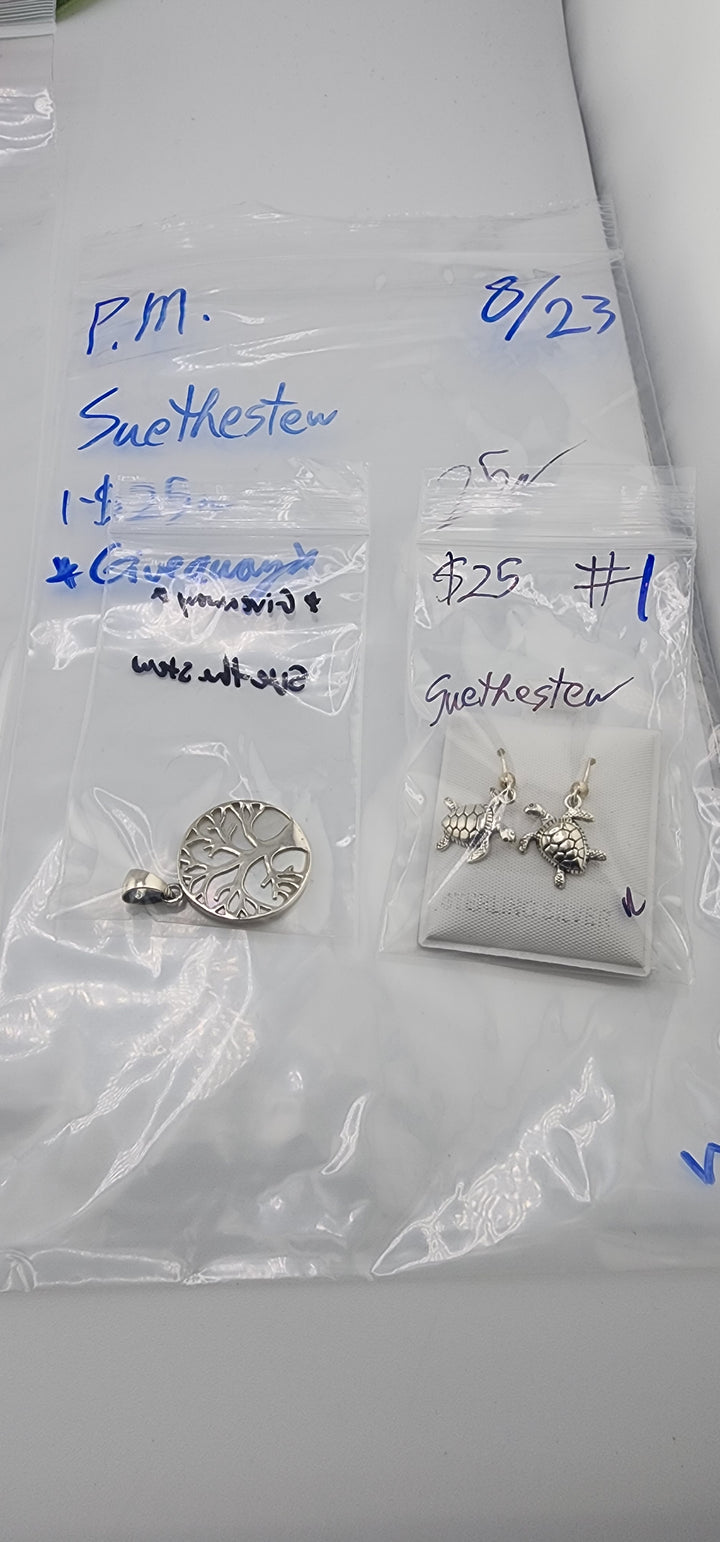 PM SHOW 48HR - RESERVED FOR: Suethestew - 8/23/2025 FL tiktok Live Show - 2 Sterling Silver Items