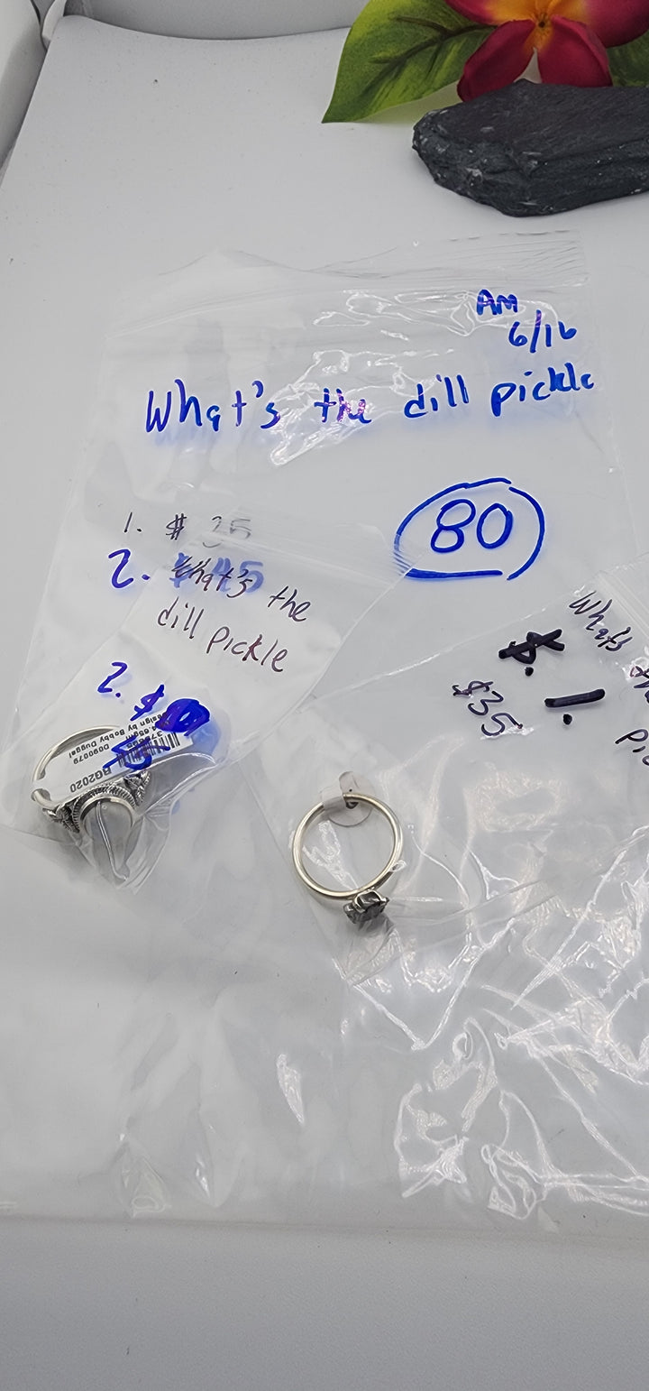 RESERVED FOR: What’s the dill pickle  - 6/16/2025 tiktok A.M Live Show - 2 Sterling Silver Items