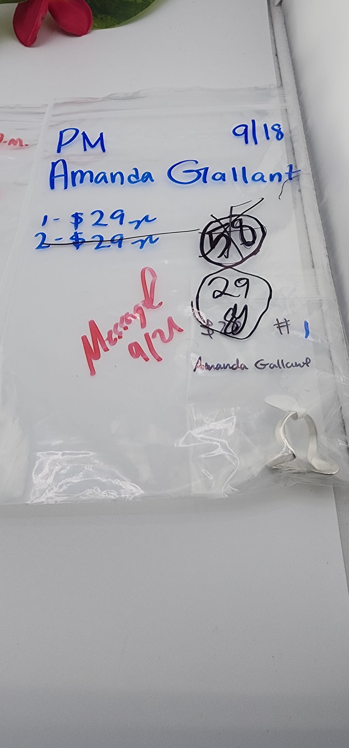 PM SHOW 48HR - RESERVED FOR: Amanda Gallant - 9/18/2025 FL tiktok Live Show - 1 Sterling Silver Items