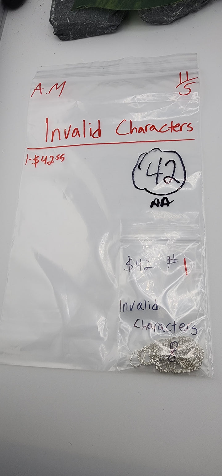 AM SHOW 48HR RESERVED FOR: Invalid Characters - 11/5/2025 FL tiktok Live Show - 1 Sterling Silver Items
