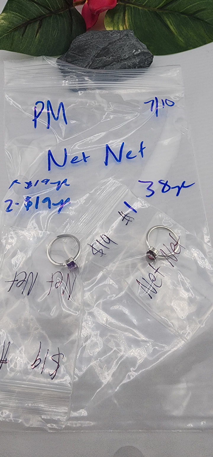 PM SHOW 48HR - RESERVED FOR: Net Net - 7/10/2025 FL tiktok Live Show - 2 Sterling Silver Items