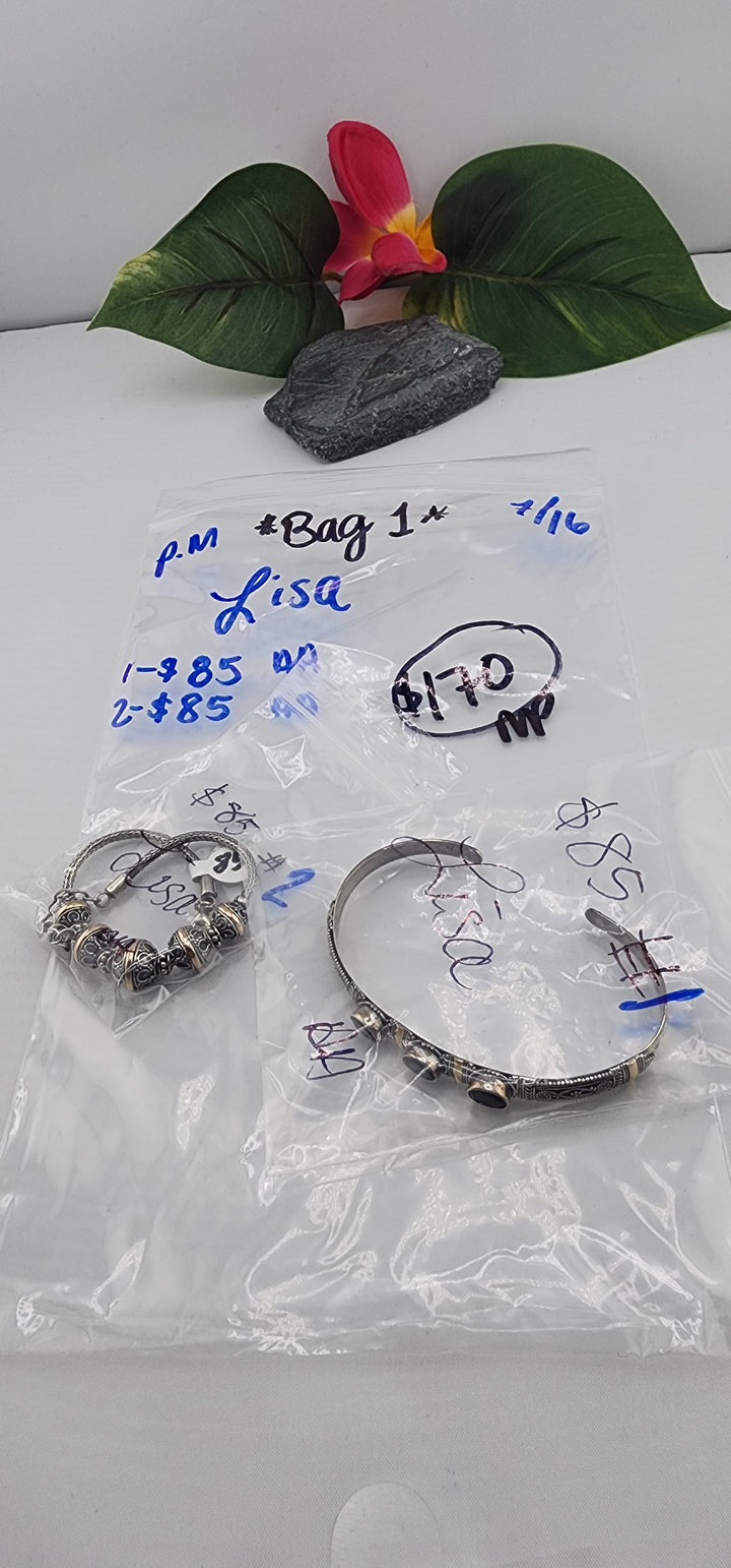 PM SHOW 48HR - Lisa (bag 1) RESERVED FOR:  - 7/16/2025 FL tiktok Live Show - 2 Sterling Silver Items