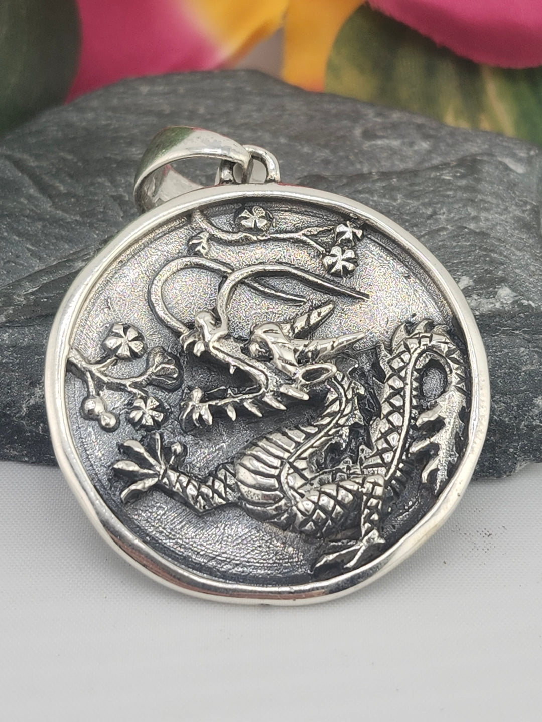 Designer SOMS 925 Sterling Silver Dragon Pendant