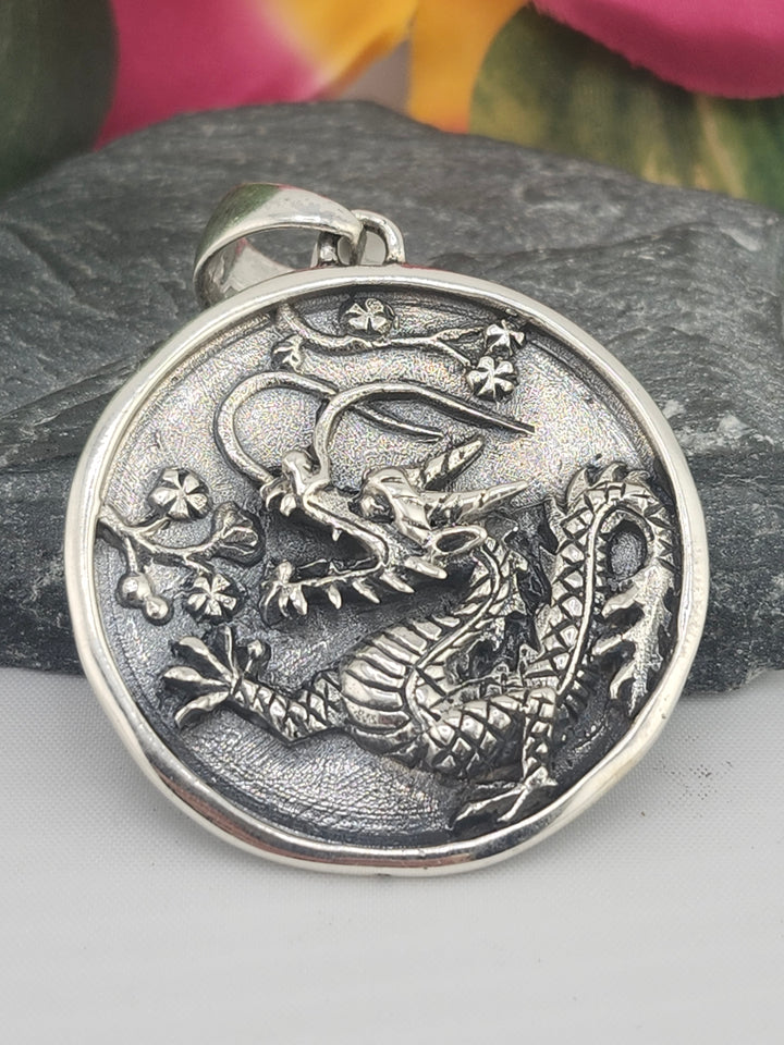 Designer SOMS 925 Sterling Silver Dragon Pendant