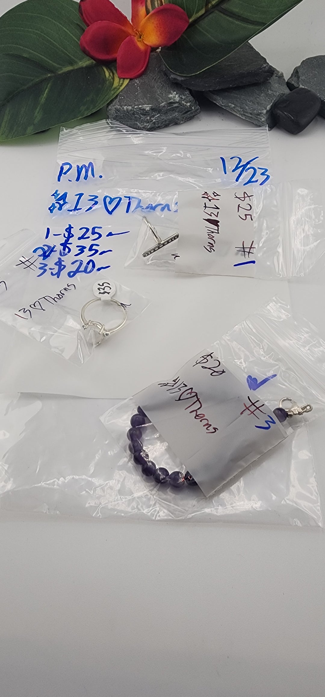 PM SHOW 48HR - RESERVED FOR: ✨13🖤Thorns🥀- 12/23/2025 tiktok Live Show - 3 Sterling Silver Items