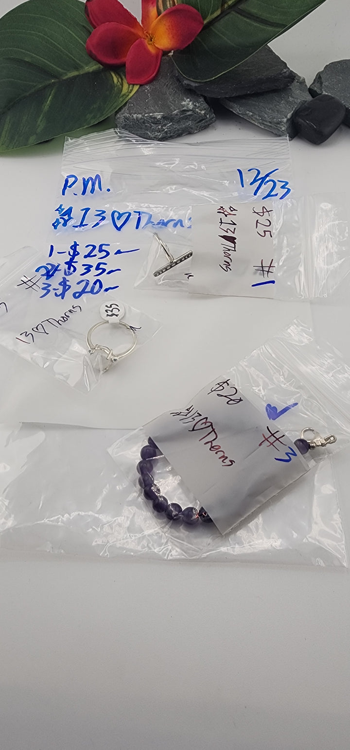 PM SHOW 48HR - RESERVED FOR: ✨13🖤Thorns🥀- 12/23/2025 tiktok Live Show - 3 Sterling Silver Items