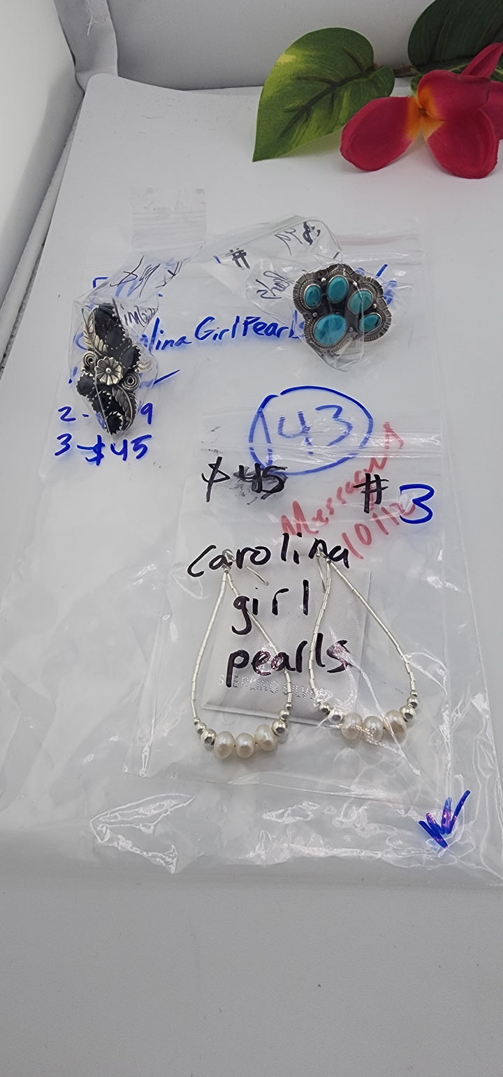 PM SHOW 48HR - RESERVED FOR: CarolinaGirlPearls - 10/8/2025 FL tiktok Live Show - 3 Sterling Silver Items