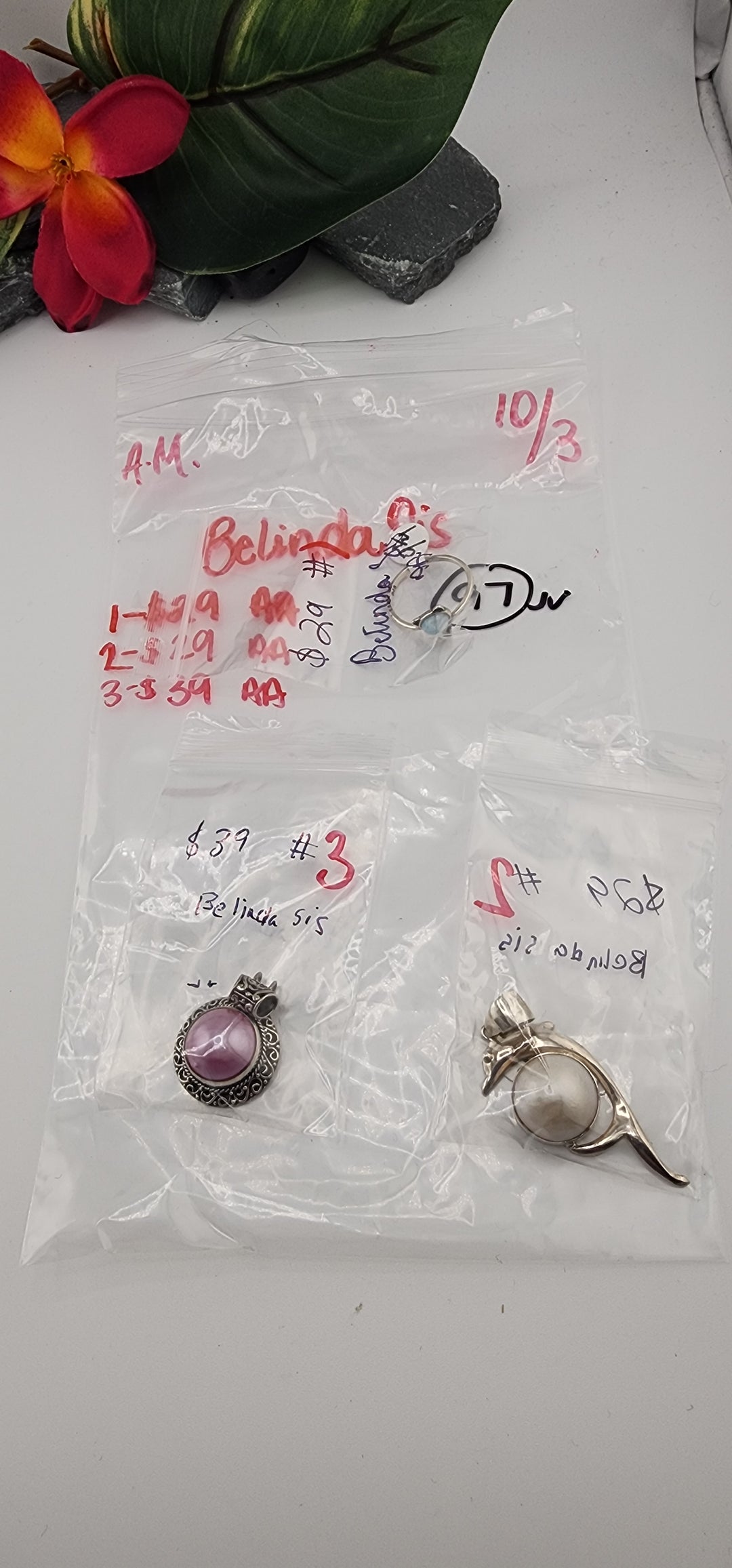 AM SHOW 48HR RESERVED FOR:  Belinda sis- 10/3/2025 FL tiktok Live Show -3  Sterling Silver Items