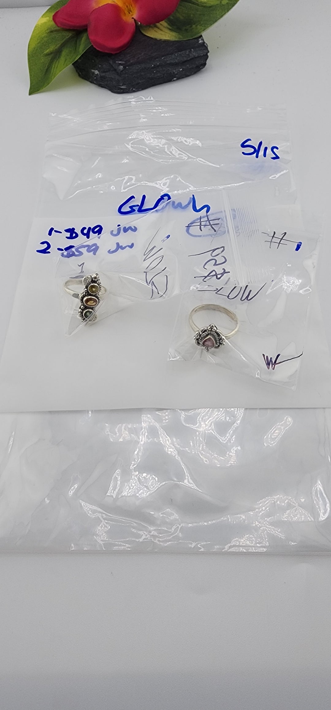 RESERVED FOR:  GLOW- 5/15/2025 tiktok Live Show - 2 Sterling Silver Items