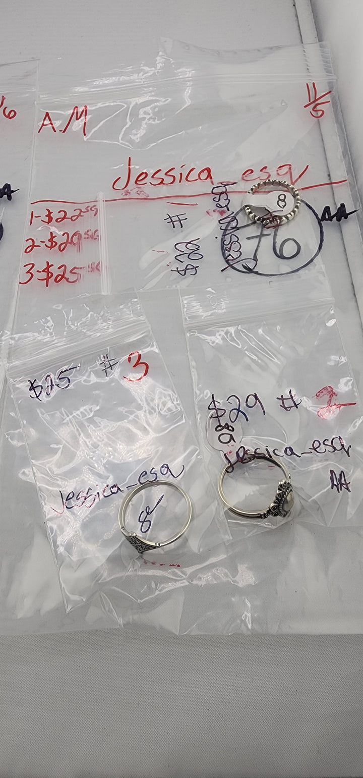 AM SHOW 48HR RESERVED FOR: Jessica_esq - 11/5/2025 FL tiktok Live Show - 3 Sterling Silver Items