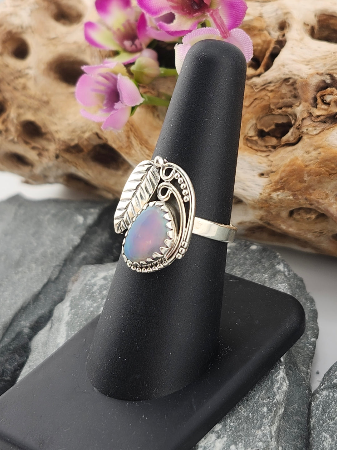 Aurora Opal Ring Size 7