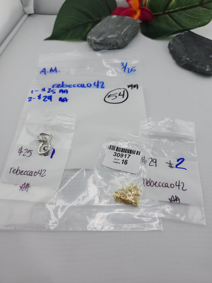 RESERVED FOR: rebeccao42-  3/25/2025 A.M. Live Show - 2 Sterling Silver Items