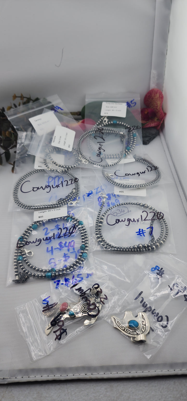 PM SHOW 48HR - RESERVED FOR:  Cowgurl220- 8/15/2025 FL tiktok Live Show -9  Sterling Silver Items