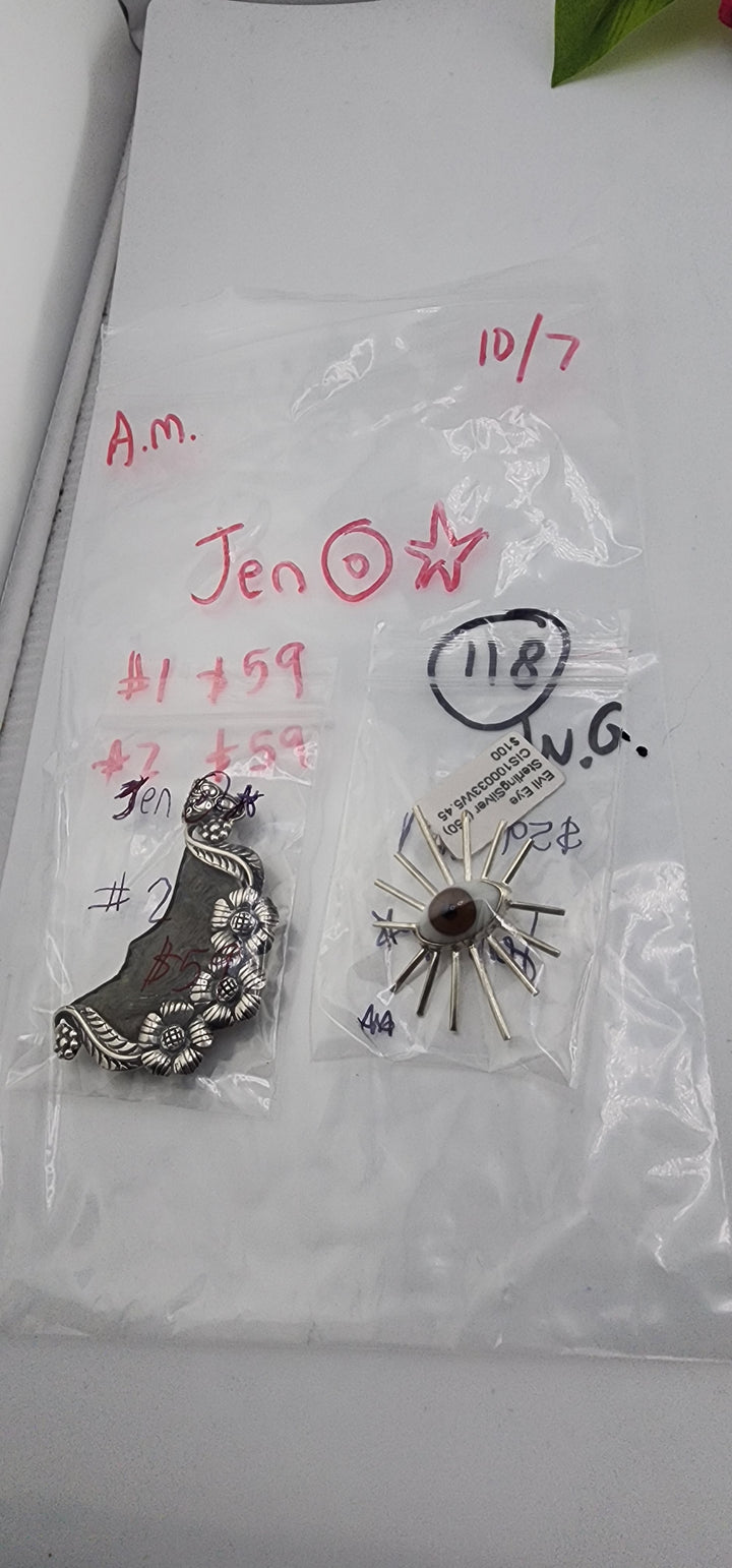 AM SHOW 48HR RESERVED FOR: Jen 🧿⭐️   - 10/7/2025 FL tiktok Live Show -   2 Sterling Silver Items