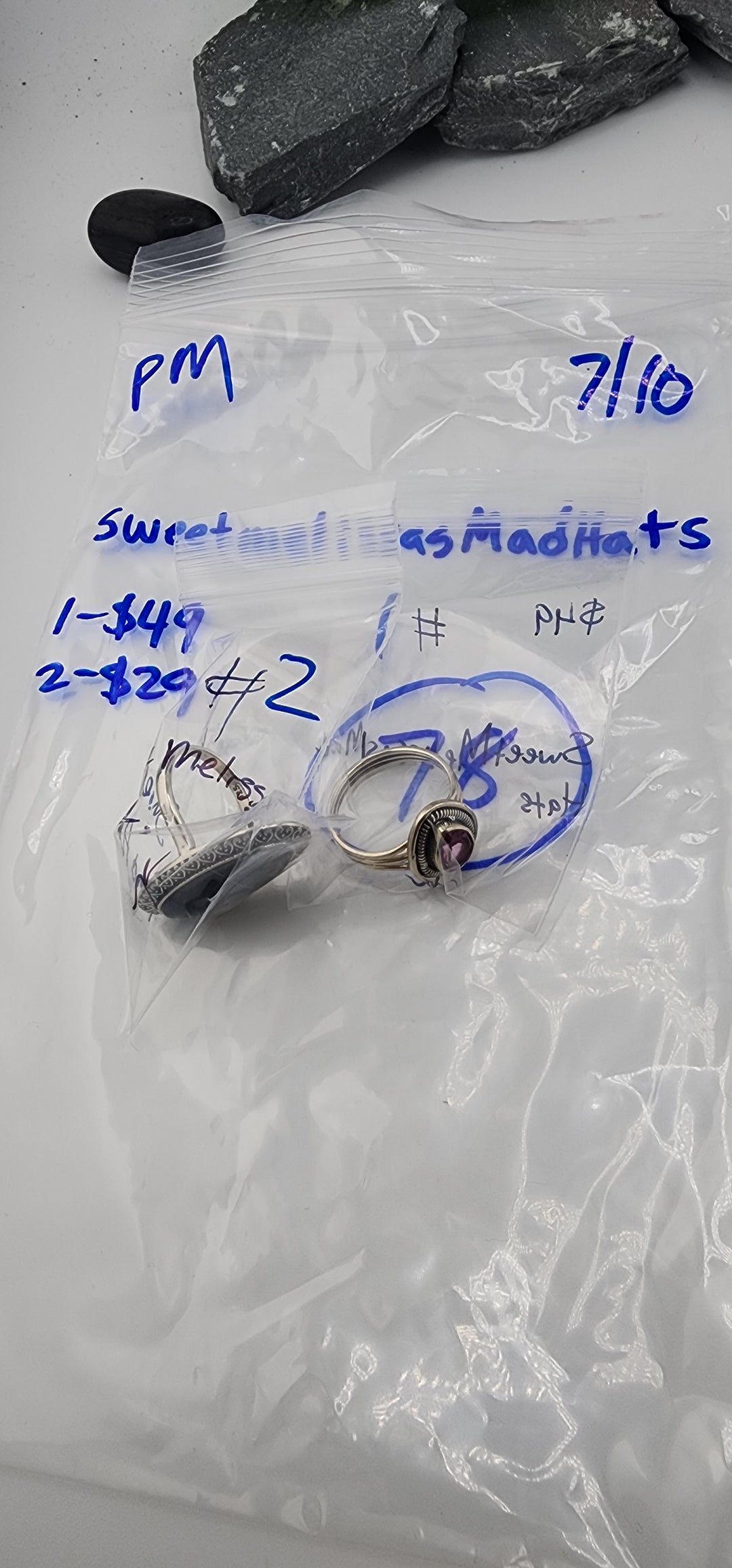 PM SHOW 48HR - RESERVED FOR: sweetmelissasMadHats  - 7/10/2025 FL tiktok Live Show - 2 Sterling Silver Items