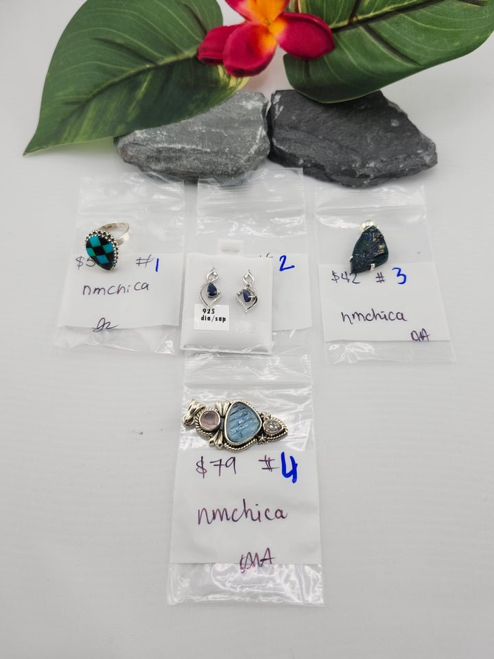 RESERVED FOR: nmchica - 3/30/2025 tiktok Live Show - 4 Sterling Silver Items