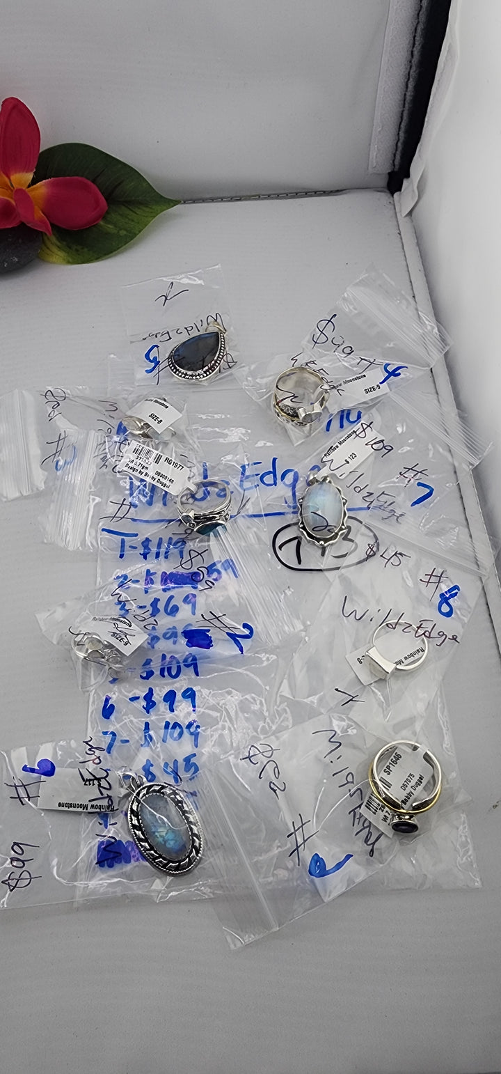 PM SHOW 48HR - RESERVED FOR: WildzEdge - 11/14/2025 tiktok Live Show - 9 Sterling Silver Items