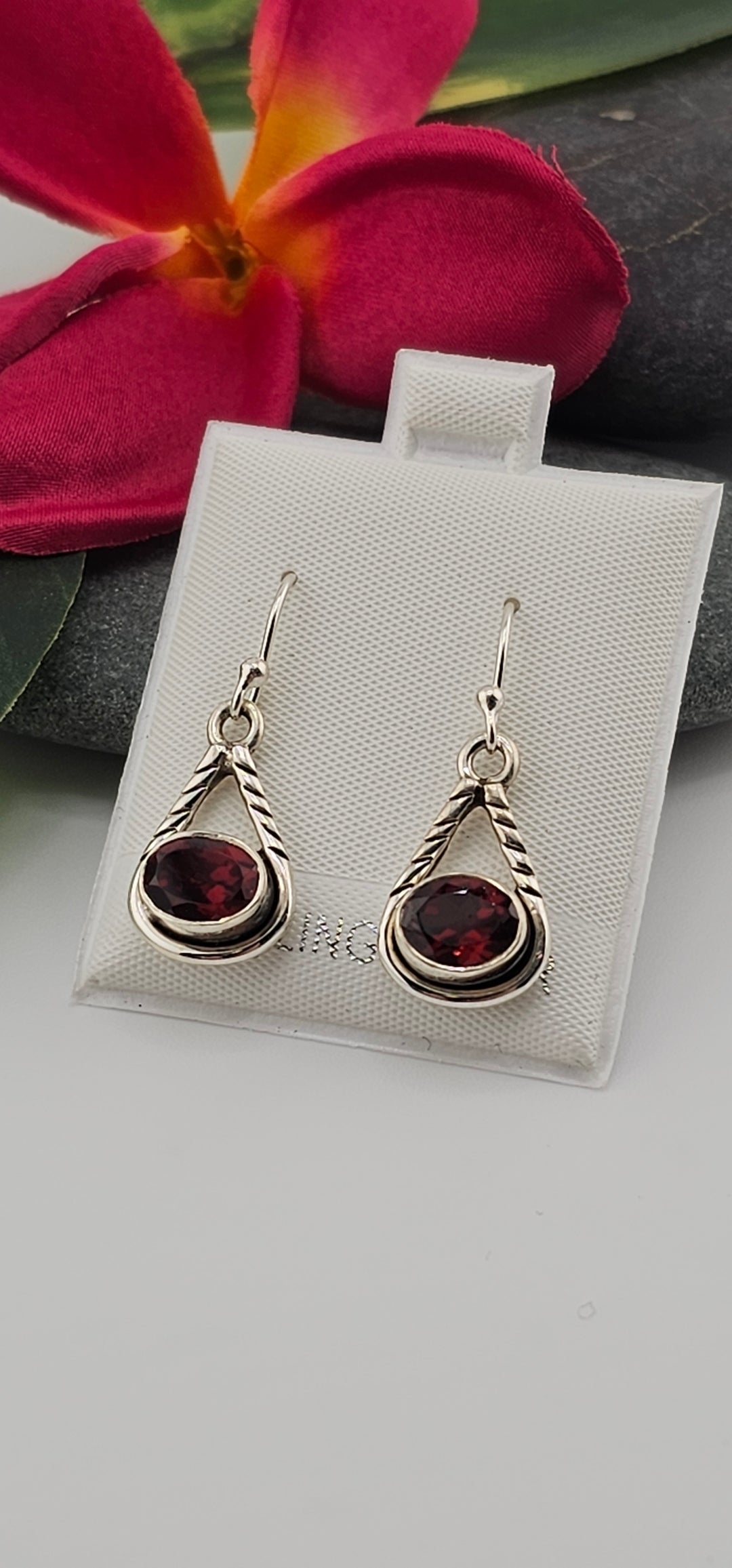 Garnet Dangle Earrings