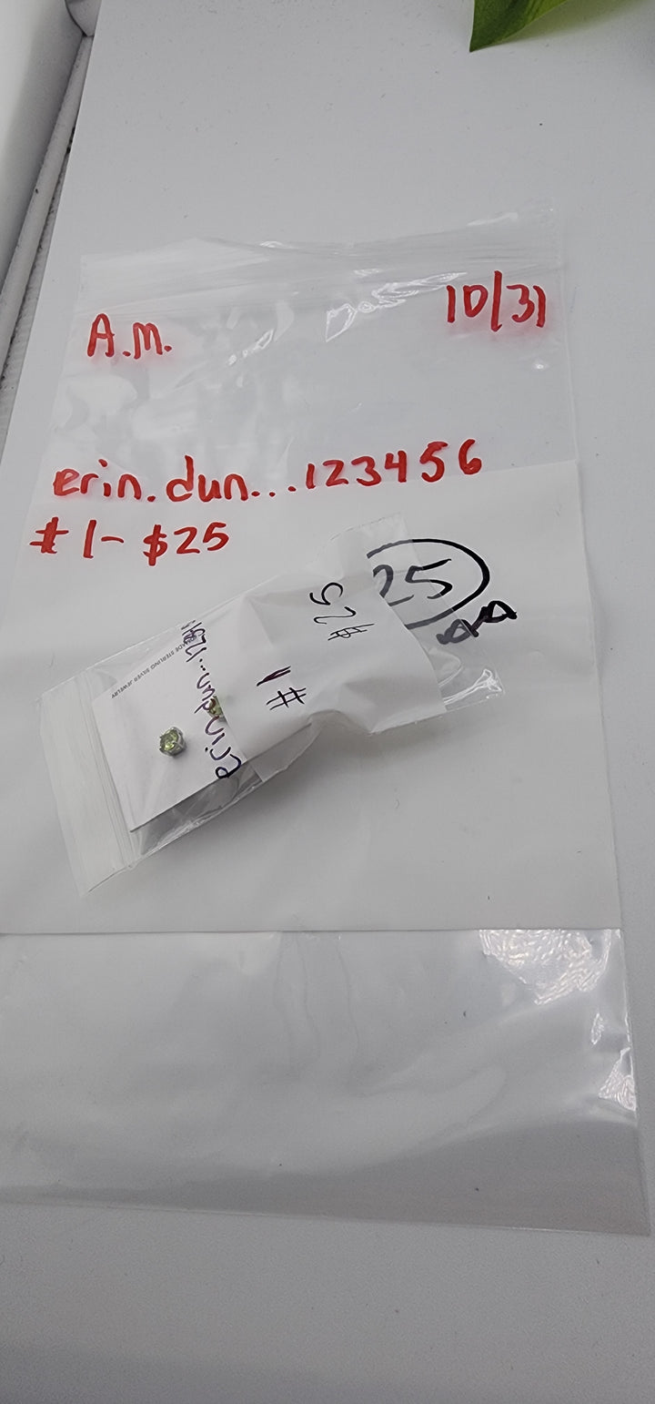 AM SHOW 48HR RESERVED FOR: Erin.dun…123456 - 10/31/2025 FL tiktok Live Show - 1 Sterling Silver Items