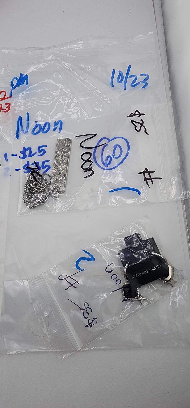 PM SHOW 48HR - RESERVED FOR: Noon - 10/23/2025 FL tiktok Live Show - 2 Sterling Silver Items