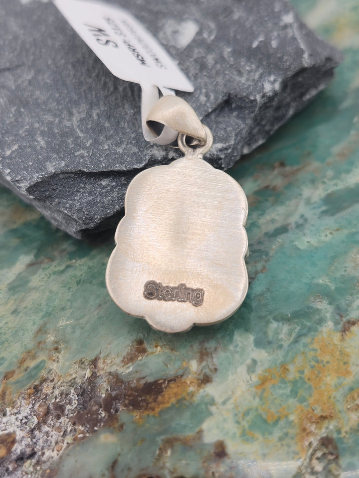 Southwest 925 Sterling Silver Sonoran Gold Pendant