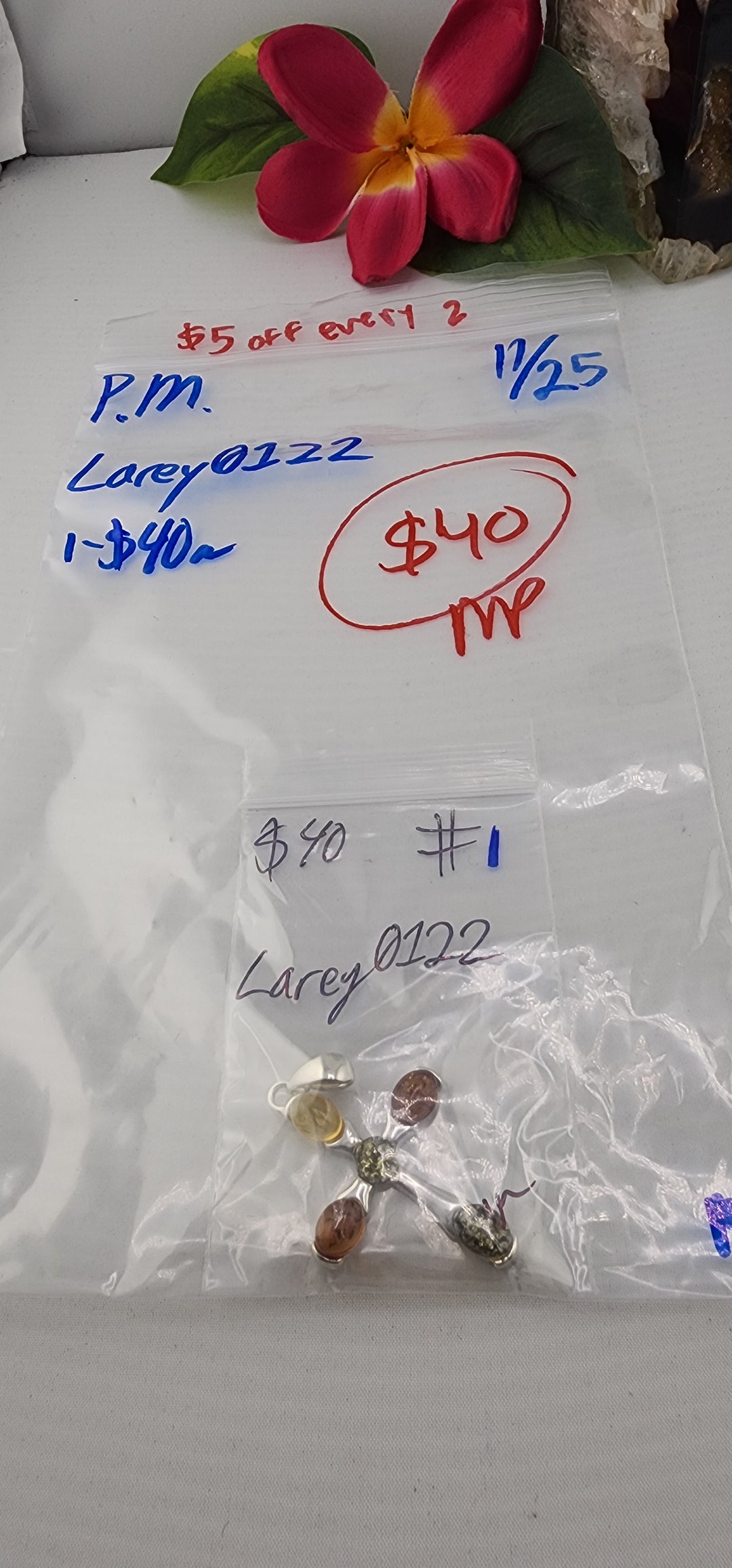 PM SHOW 48HR - RESERVED FOR: Larey0122 - 11/25/2025 tiktok Live Show - 1 Sterling Silver Items