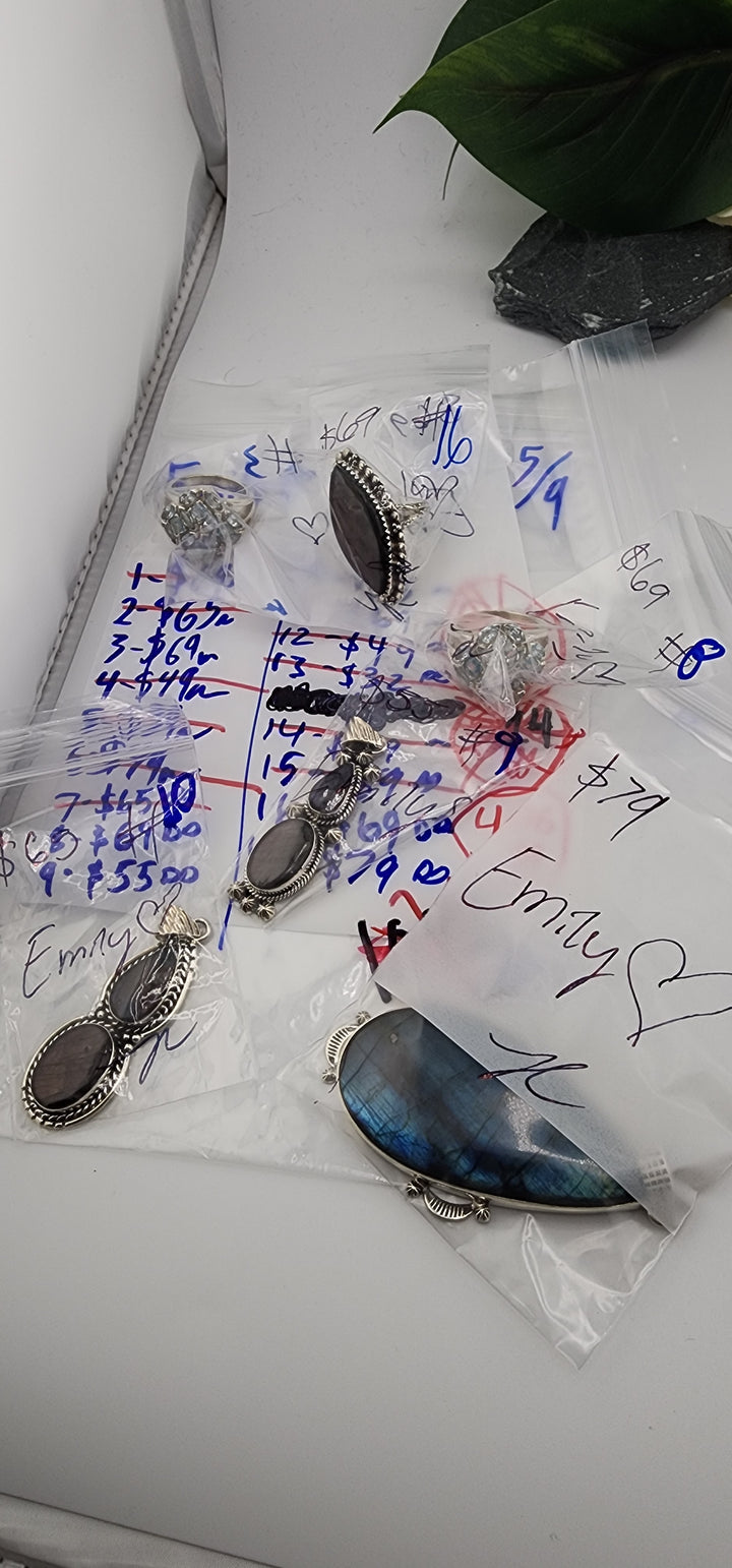 RESERVED FOR: Emily❤️ - 5/9/2025 tiktok Live Show - 6 Sterling Silver Items
