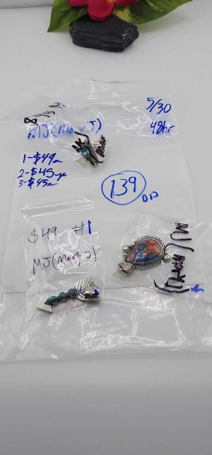 RESERVED FOR: MJ (Mary J) - 5/30/2025 tiktok Live Show - 3 Sterling Silver Items