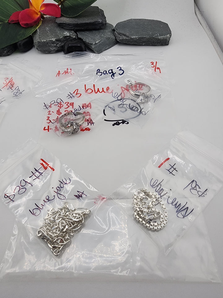 blue jade (bag 3) - 3/9/26 - 4 925 Sterling Silver Items
