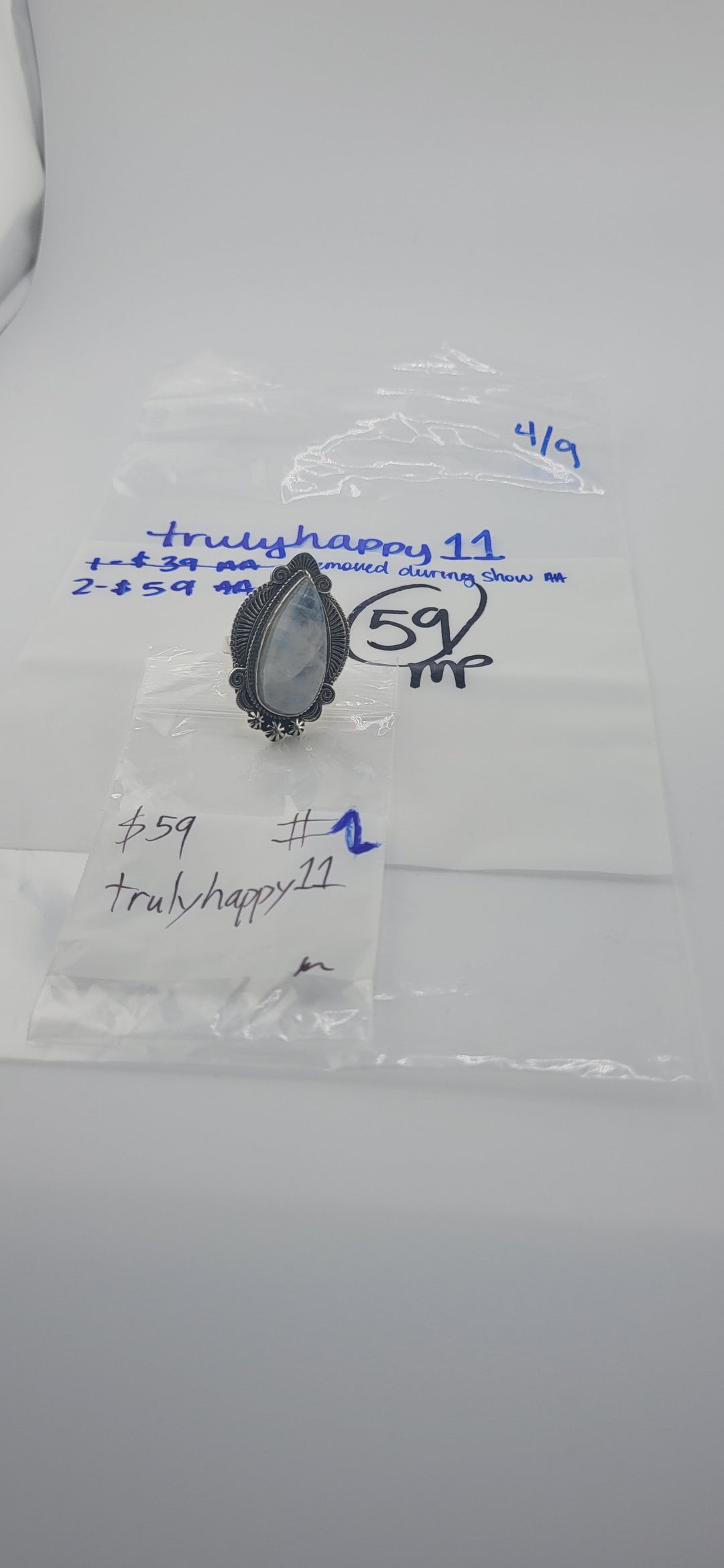 RESERVED FOR: trulyhappy11- 4/9/2025 tiktok Live Show -  1 Sterling Silver Items