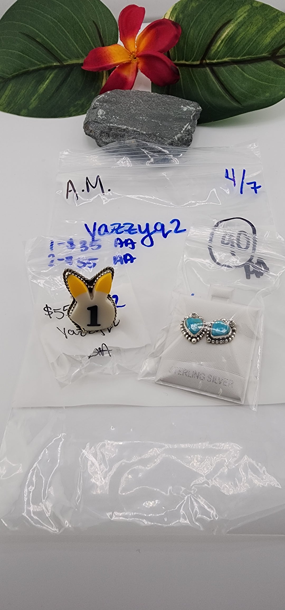 RESERVED FOR: yazzyq2 - 4/7/2025 tiktok A.M Live Show - 2 Sterling Silver Items