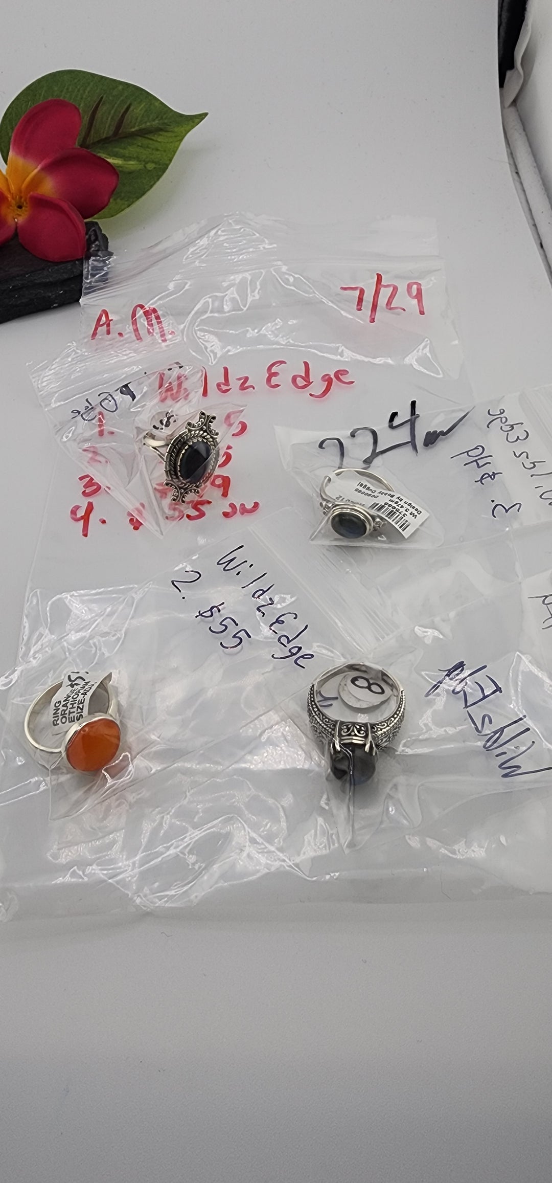 AM SHOW 48HR - RESERVED FOR: WildzEdge  - 7/29/2025 FL tiktok Live Show - 4 Sterling Silver Items