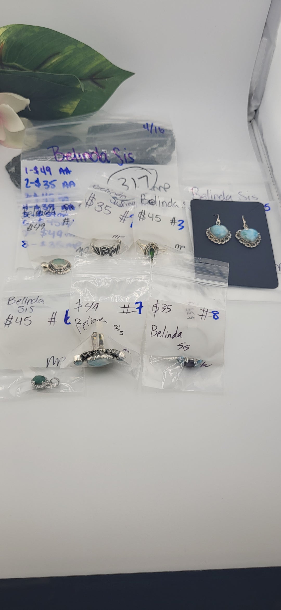 RESERVED FOR: Belinda Sis - 4/16/2025 tiktok Live Show - 8 Sterling Silver Items