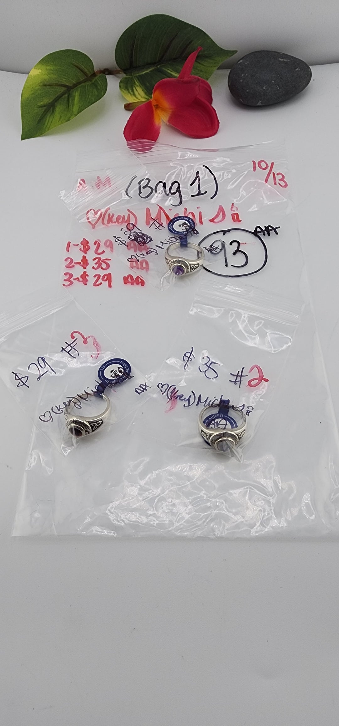 AM SHOW 48HR RESERVED FOR:  🖤🔑Michi🌙🕯(Bag 1)   - 10/13/2025 FL tiktok Live Show - 3 Sterling Silver Items