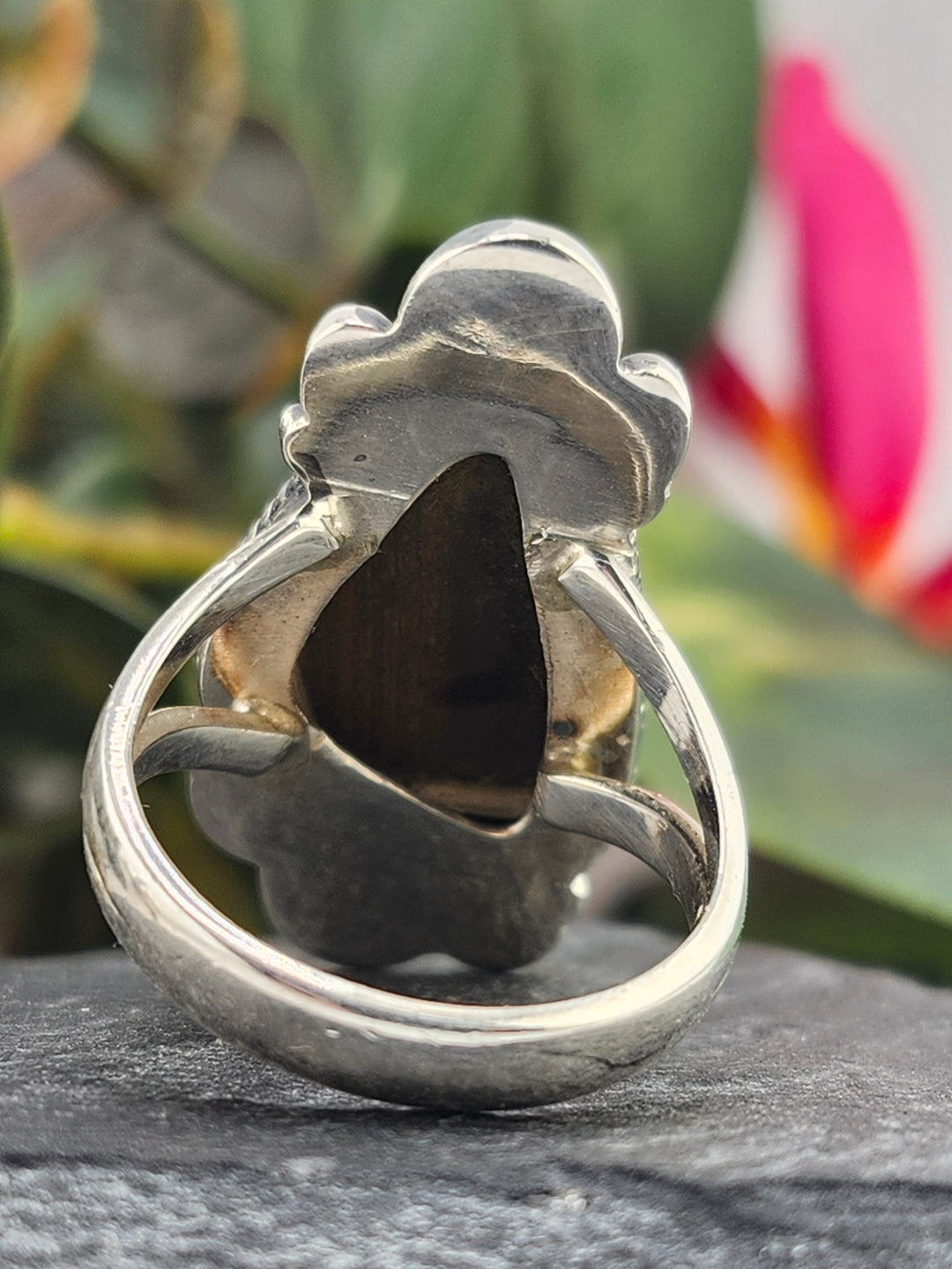 Austrailian Opal Doublet and 925 Sterling Silver Ring - Size 7.25