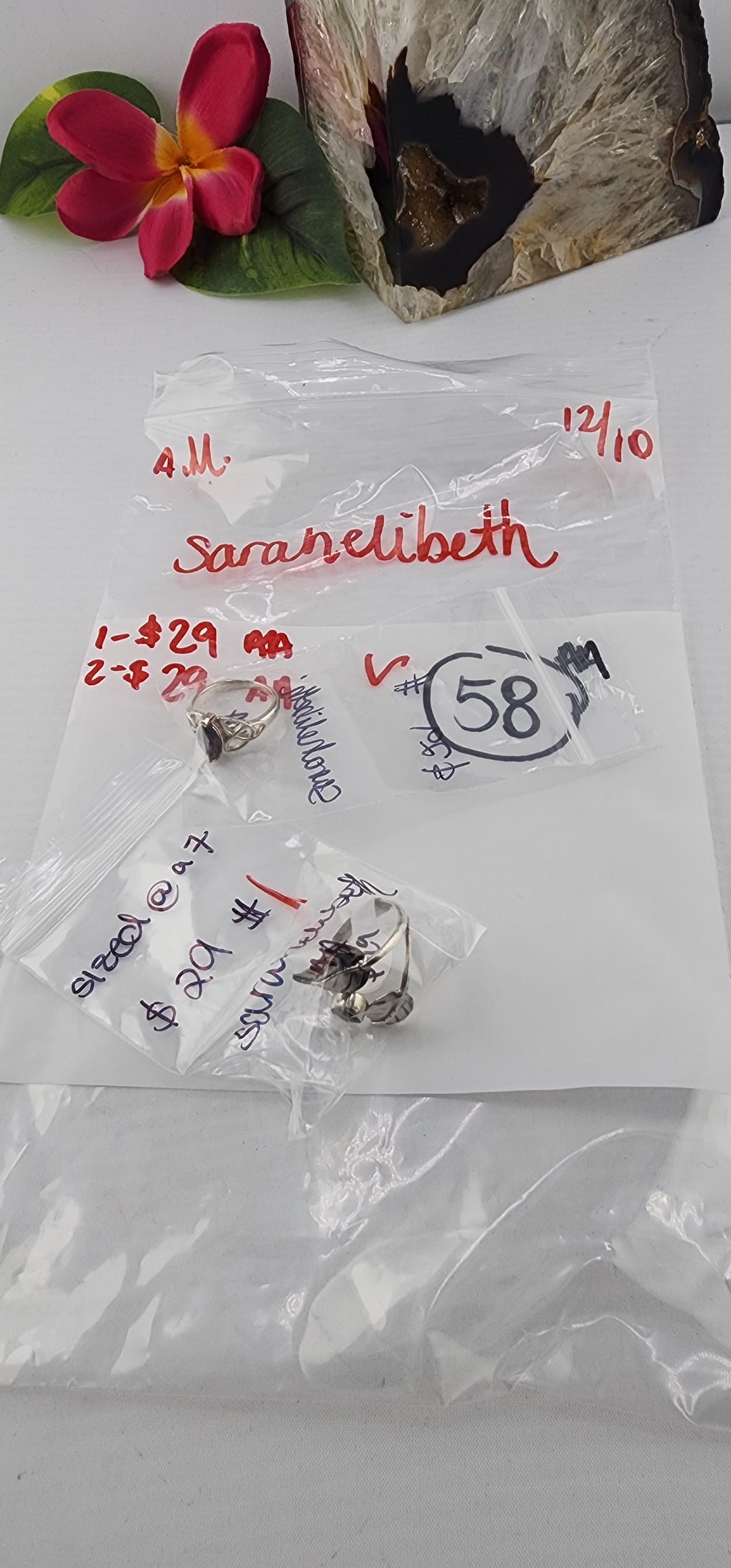 AM SHOW 48HR RESERVED FOR: sarahelibeth - 12/10/2025 FL tiktok Live Show - 2 Sterling Silver Items