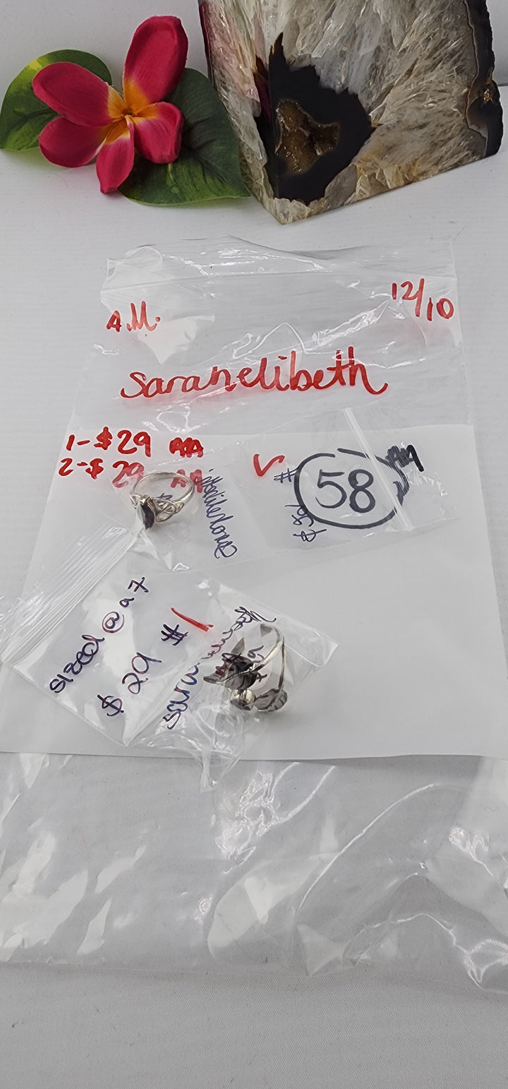 AM SHOW 48HR RESERVED FOR: sarahelibeth - 12/10/2025 FL tiktok Live Show - 2 Sterling Silver Items