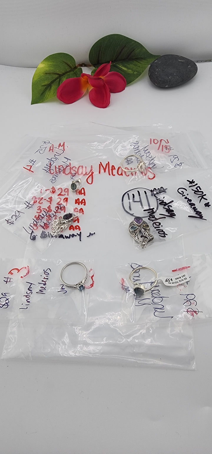 AM SHOW 48HR RESERVED FOR:  Lindsay Medeiros - 10/15/2025 FL tiktok Live Show - 6 Sterling Silver Items