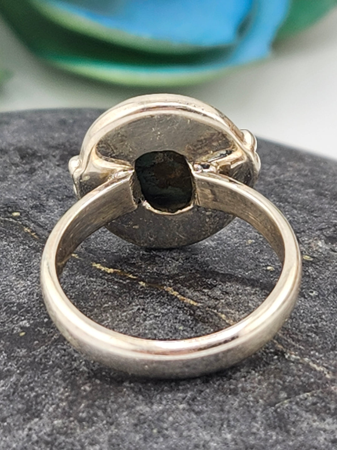 Kingman Turquoise and 925 Sterling Silver Ring - Size 6